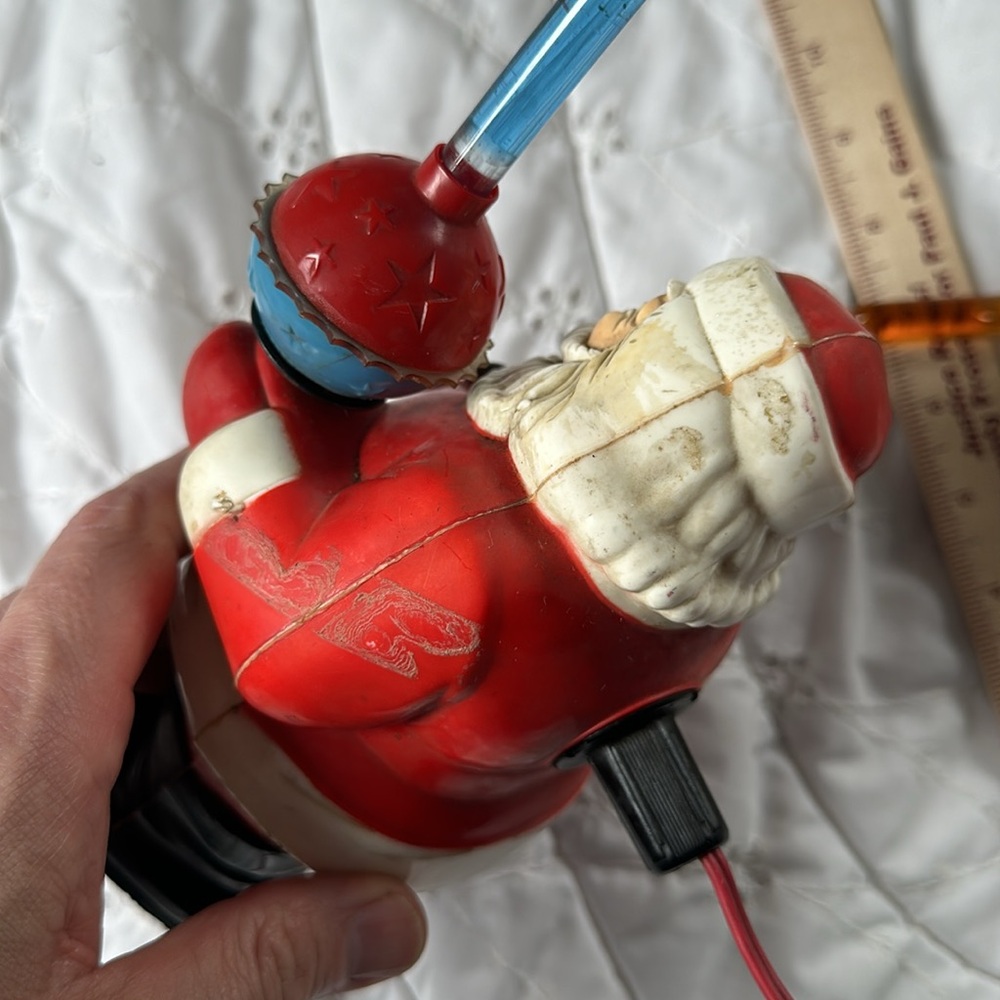 Vintage 1940's Royal Electric Christmas Santa Claus Holding C-7 Bubble Light. - Picture 14 of 16